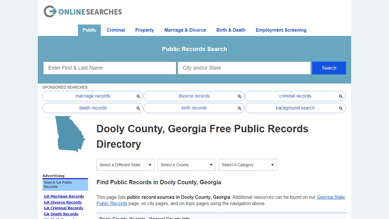 Dooly County, Georgia Public Records Directory